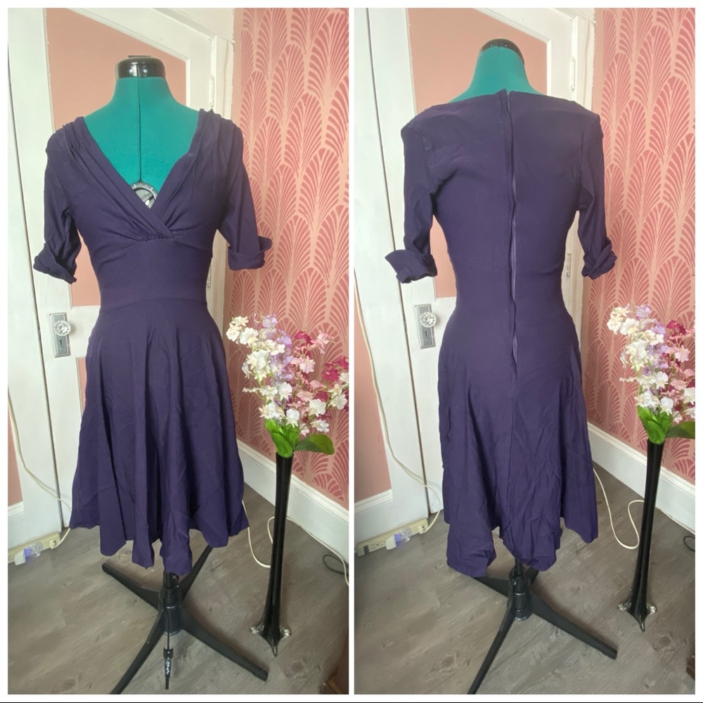 Unique Vintage Purple Delores Dress